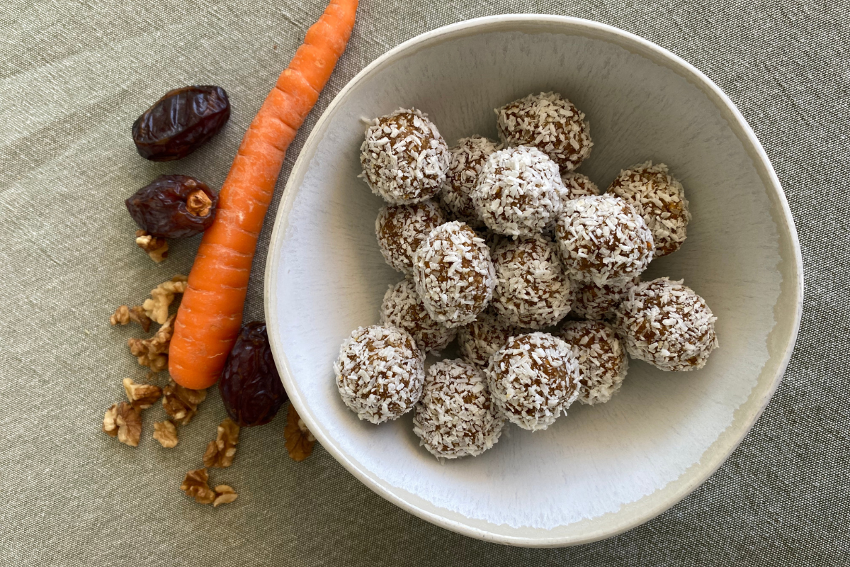 Karotten-Energy-Balls für einen ausgeglichenen Blutzuckerspiegel