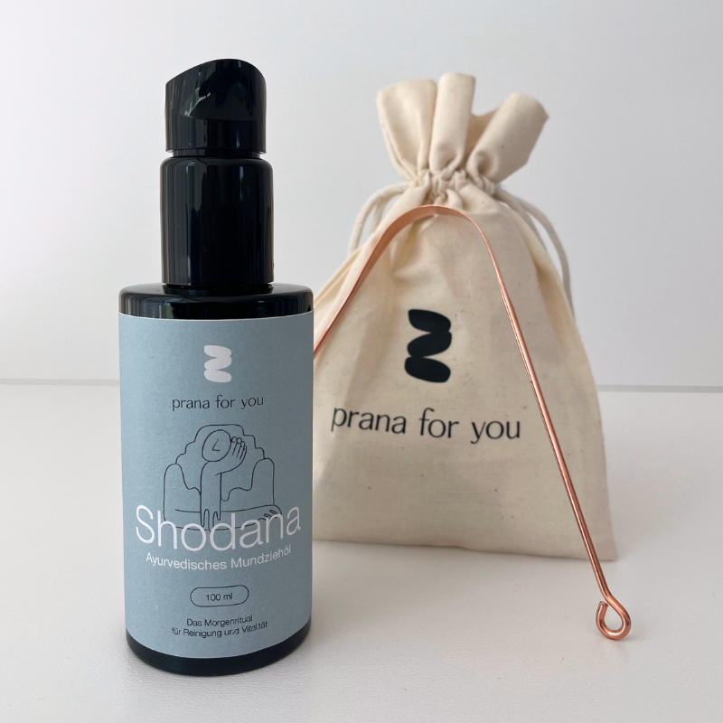 Detox-Set: BIO Shodana Nahrungsergänzung & Kräutertee + Mundziehöl & Zungenschaber