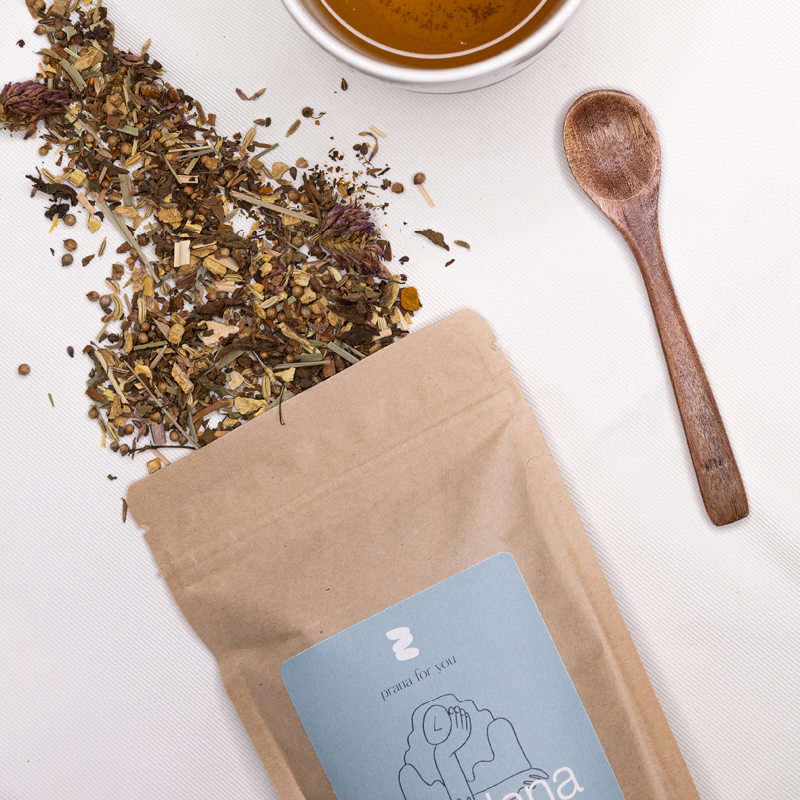 Detox set: Organic Shodana capsules & tea + tongue scraper